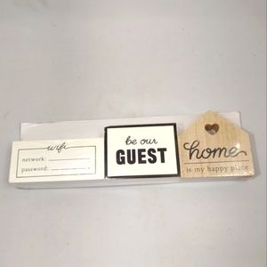 Wood Guest Room House Decor NWT